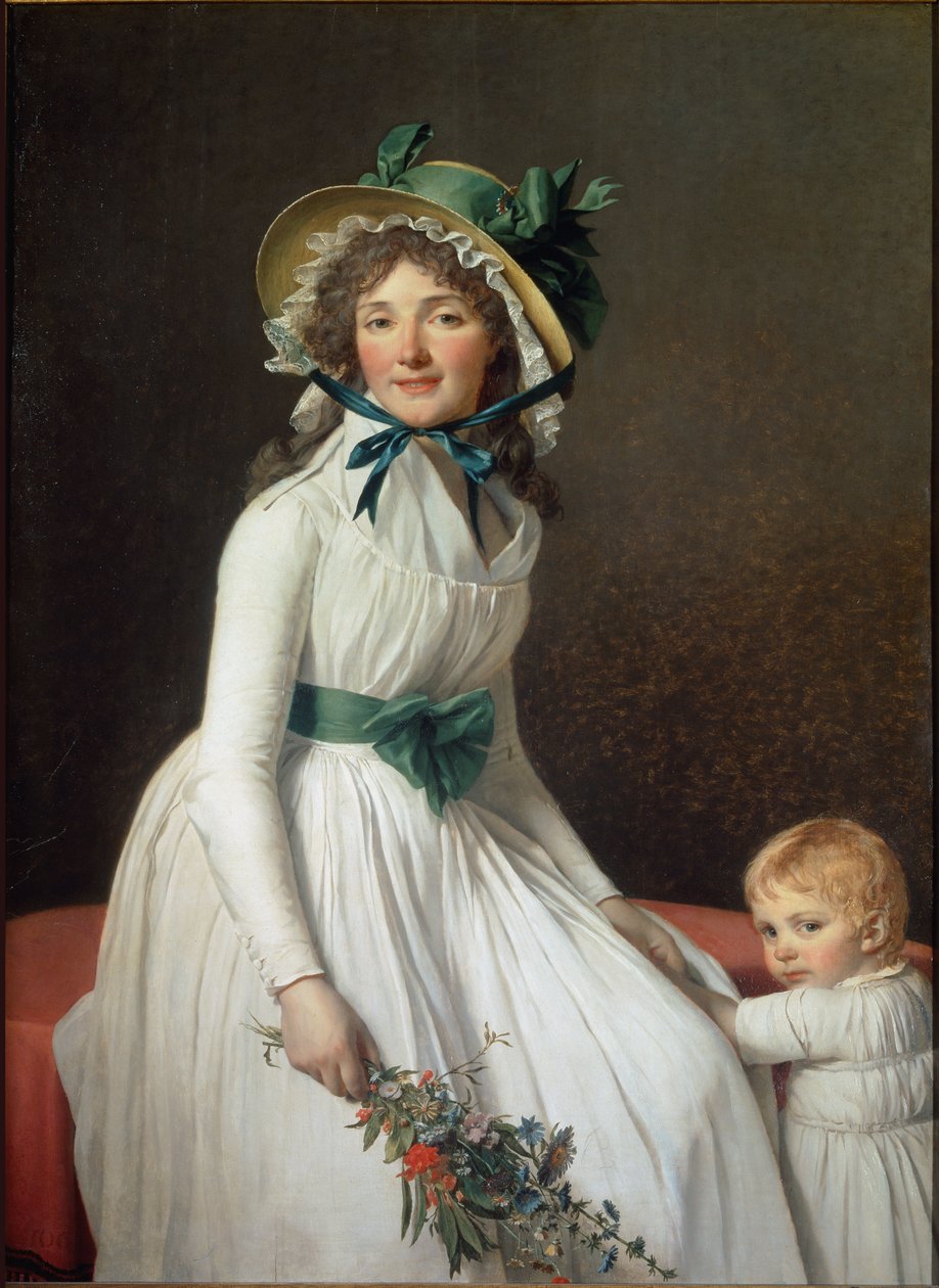 Retrato de Madame Seriziat, hermana del artista con su hijo Emile de Jacques Louis David