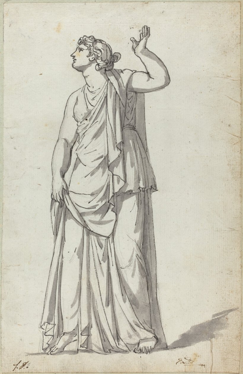 Estatua Romana de una Musa (Anchyrrhoe) de Jacques Louis David