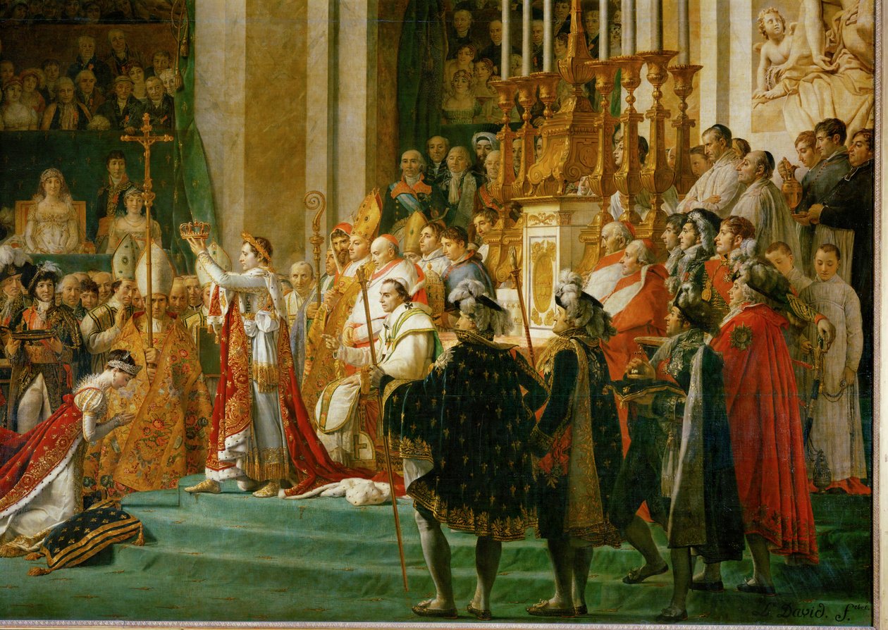 La coronación de Napoleón en Notre-Dame ... de Jacques Louis David