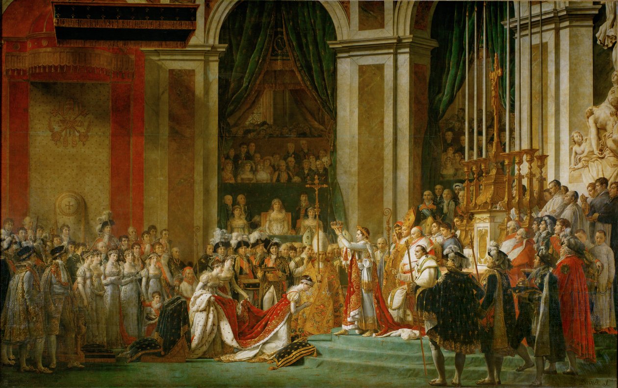 La coronación de Napoleón en Notre-Dame ... de Jacques Louis David