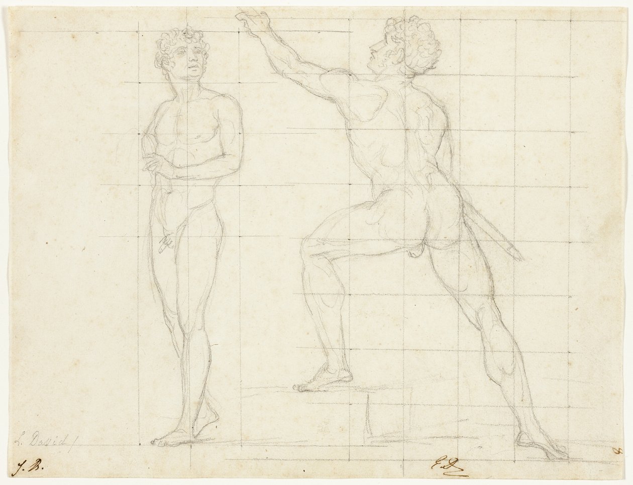 Estudio para "La distribución de las águilas" de Jacques Louis David