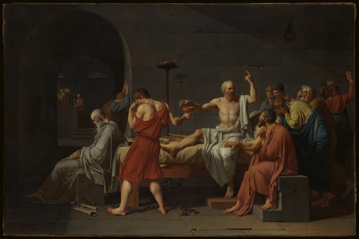 La muerte de Sócrates de Jacques Louis David