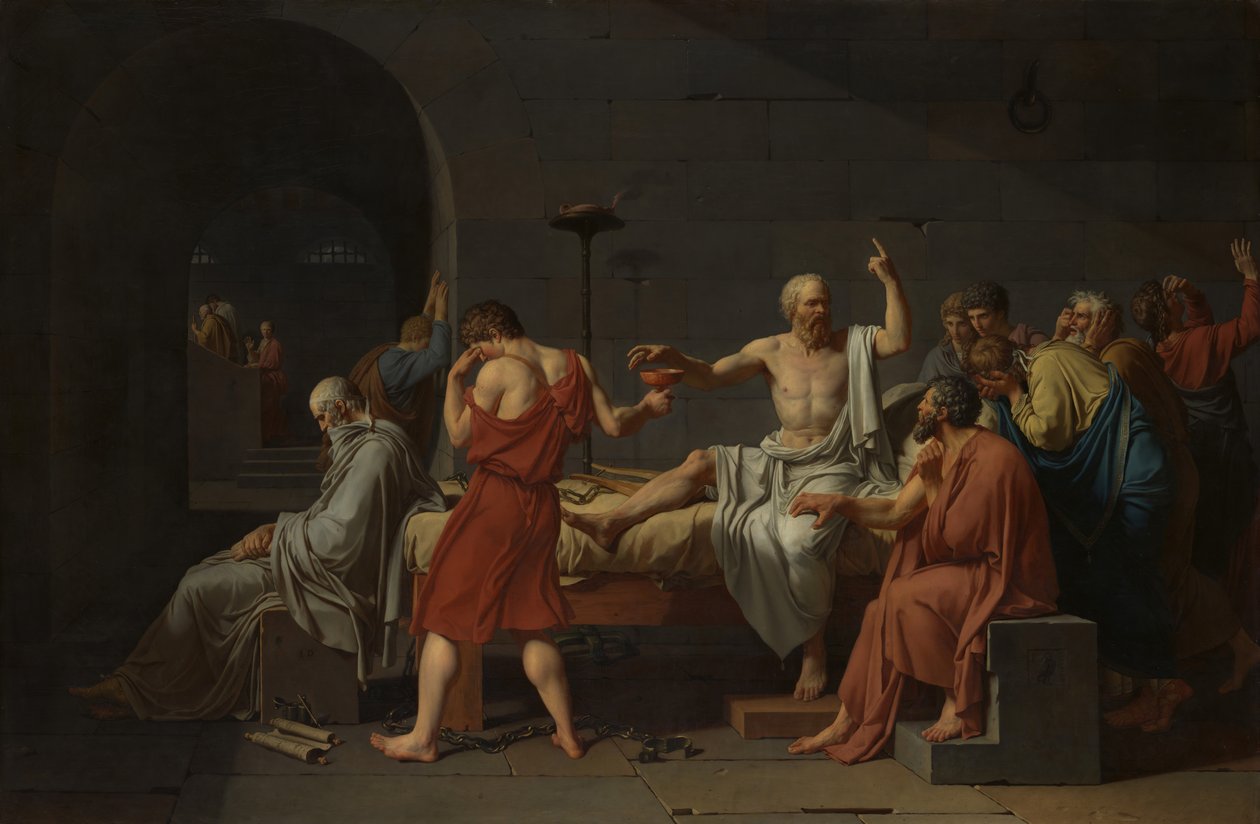 La muerte de Sócrates, 1787 de Jacques Louis David