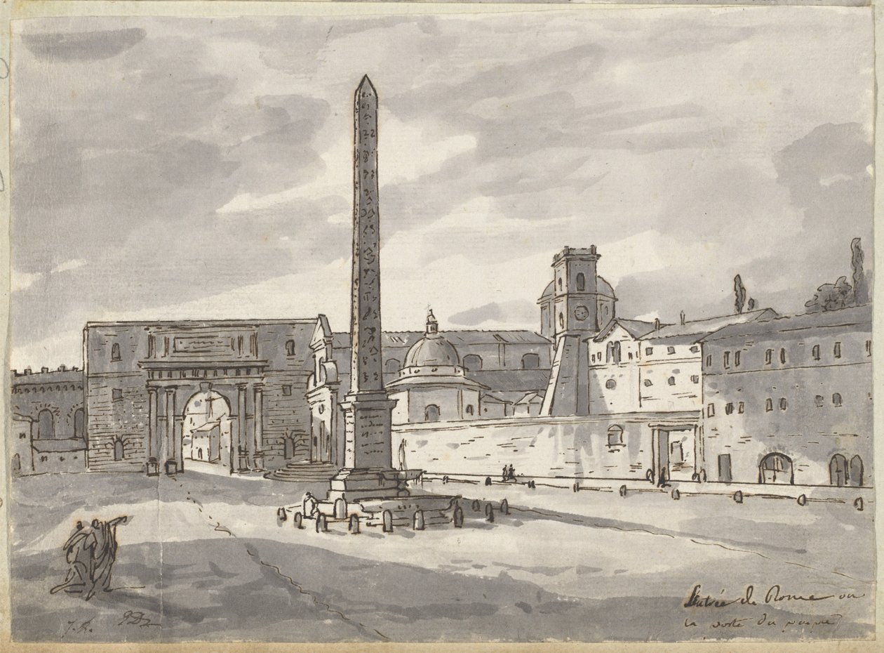 La Piazza del Popolo de Jacques Louis David