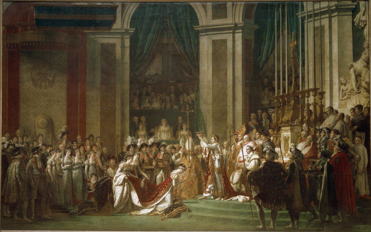Consagración del Emperador Napoleón I y Coronación de la Emperatriz Josefina de Jacques Louis David
