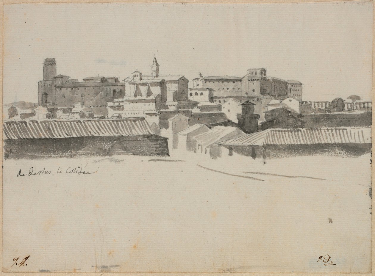 Vista desde el Coliseo, Roma de Jacques Louis David