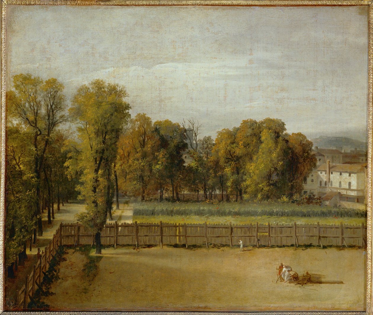 Vista del Jardín de Luxemburgo en París ... de Jacques Louis David