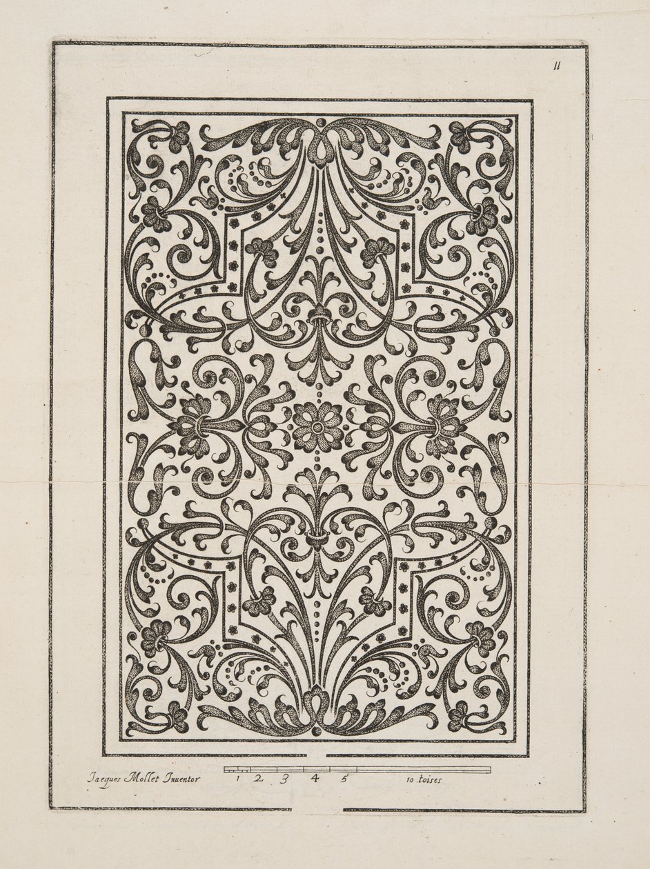 Diseño para Parterre, del Theatre des Plans et Jardinages, pub.1652 de Jacques Mollet