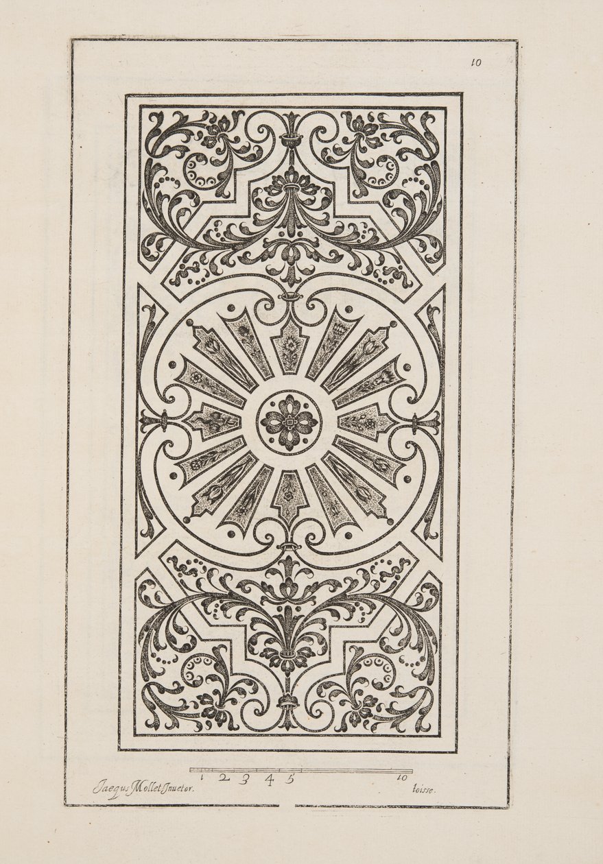 Diseño para Parterre, de Theatre des Plans et Jardinages, pub.1652 de Jacques Mollet