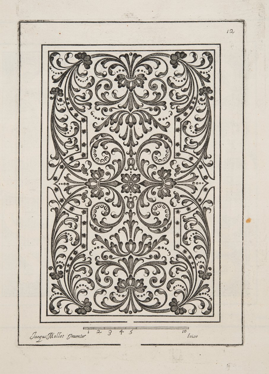 Diseño para Parterre, de Theatre des Plans et Jardinages, pub.1652 de Jacques Mollet