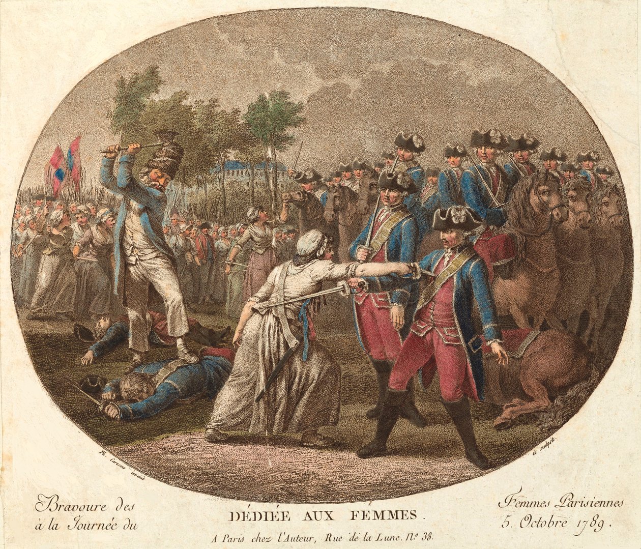 Valentía de las parisinas el 5 de octubre de 1789: dedicado a las mujeres de Jacques Philippe Caresme