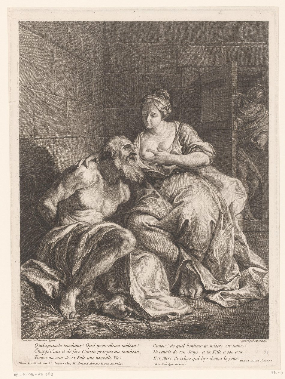 Cimon door Pero gevoed (Caritas Romana) de Jacques Philippe Le Bas