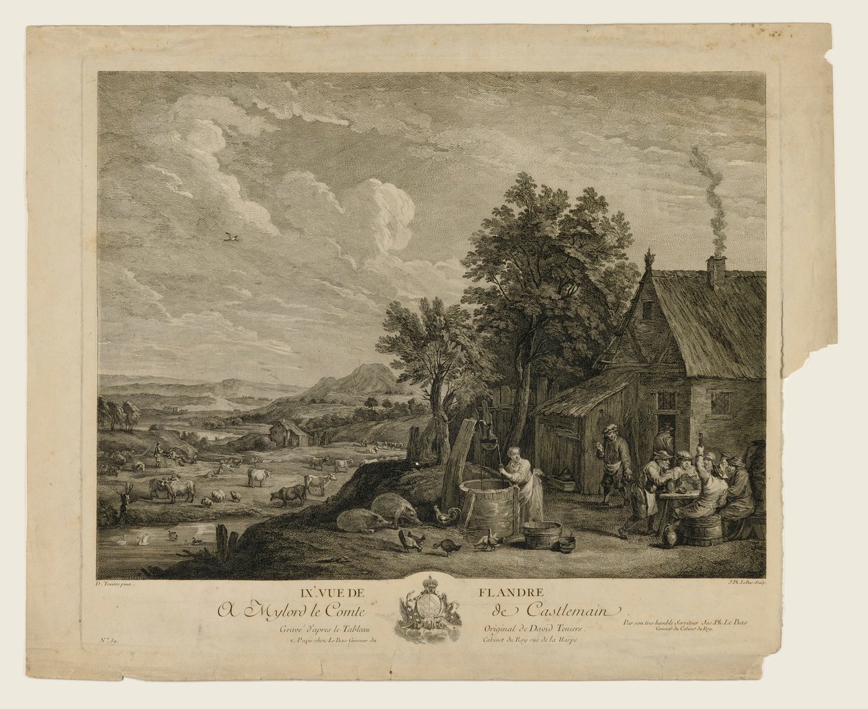 IX Vista de Flandes de Jacques Philippe Le Bas