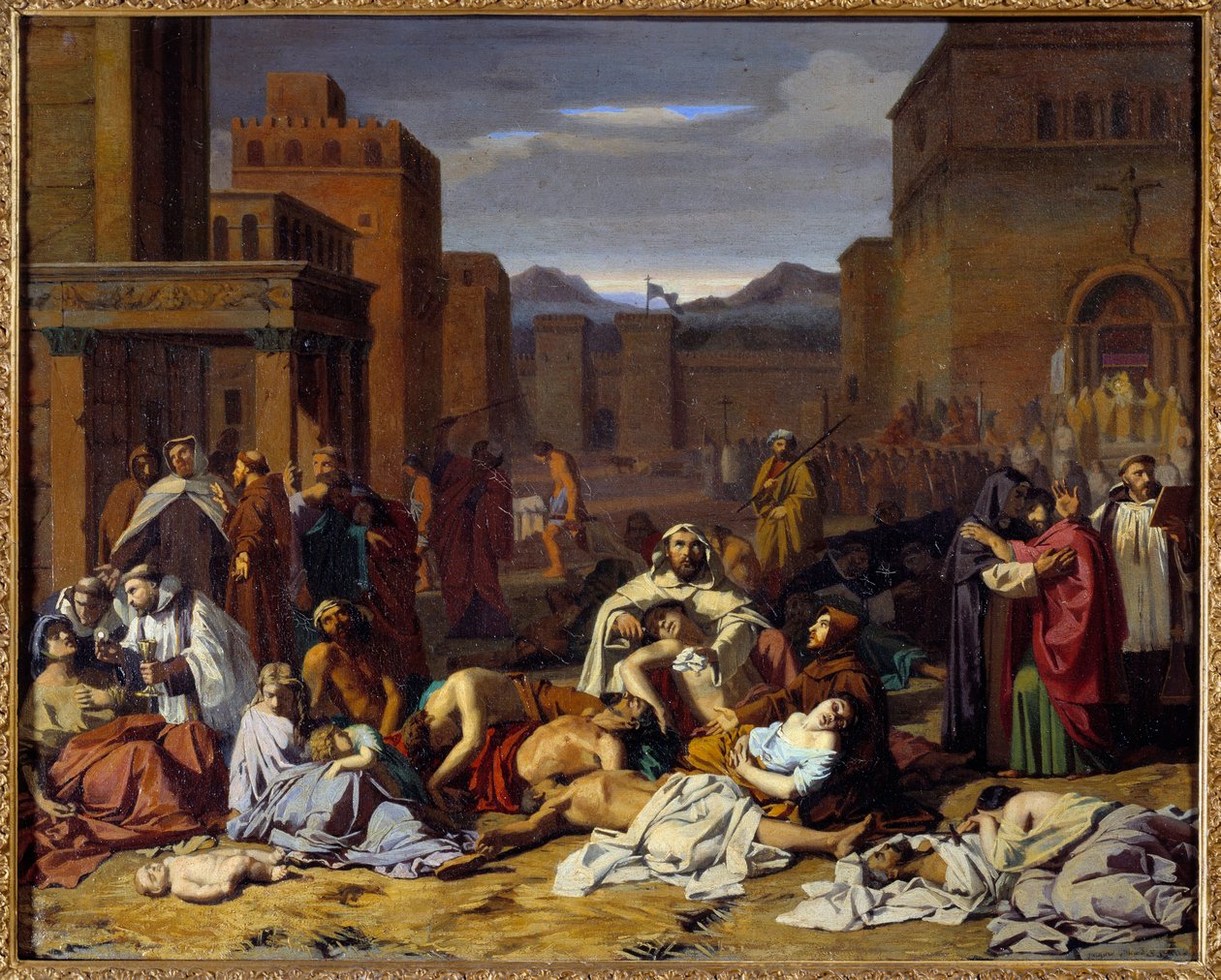 La peste. Pintura de Jacques Pilliard (1814-1898) de Jacques Pillard