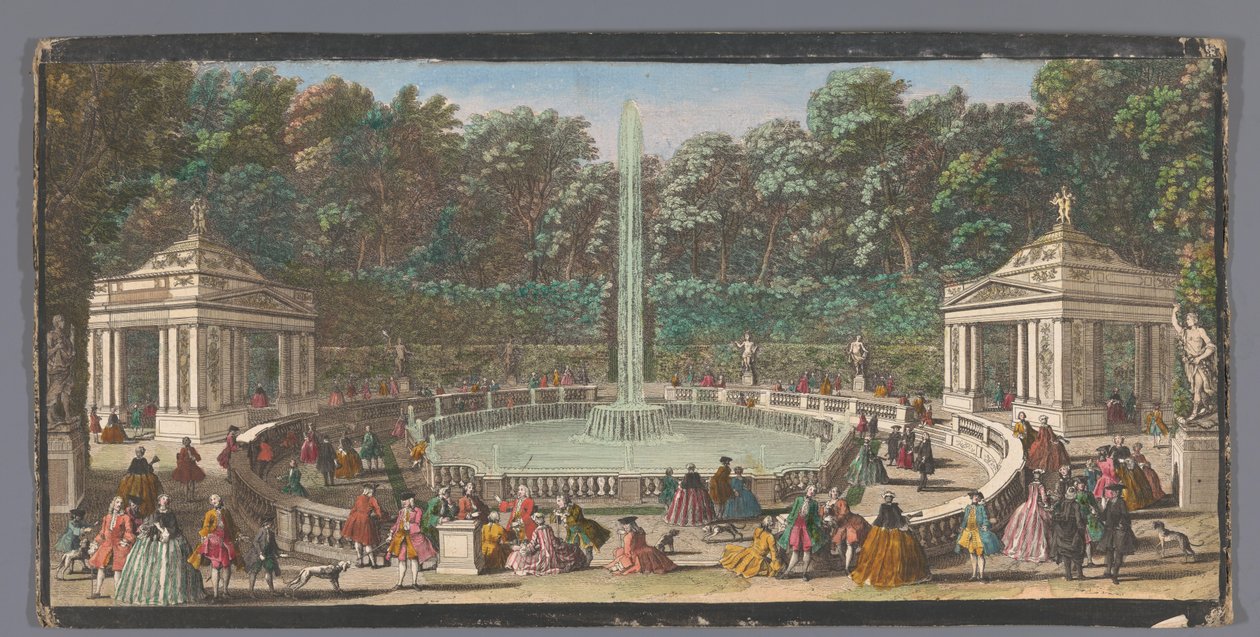 Vista del Bosquet des Dômes en el Jardín de Versalles
Les Domes (título en el objeto) de Jacques Rigaud (possibly)