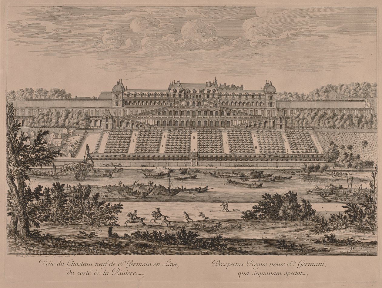 Castillo de St. Germain en Laye desde el río de Jacques Rigaud