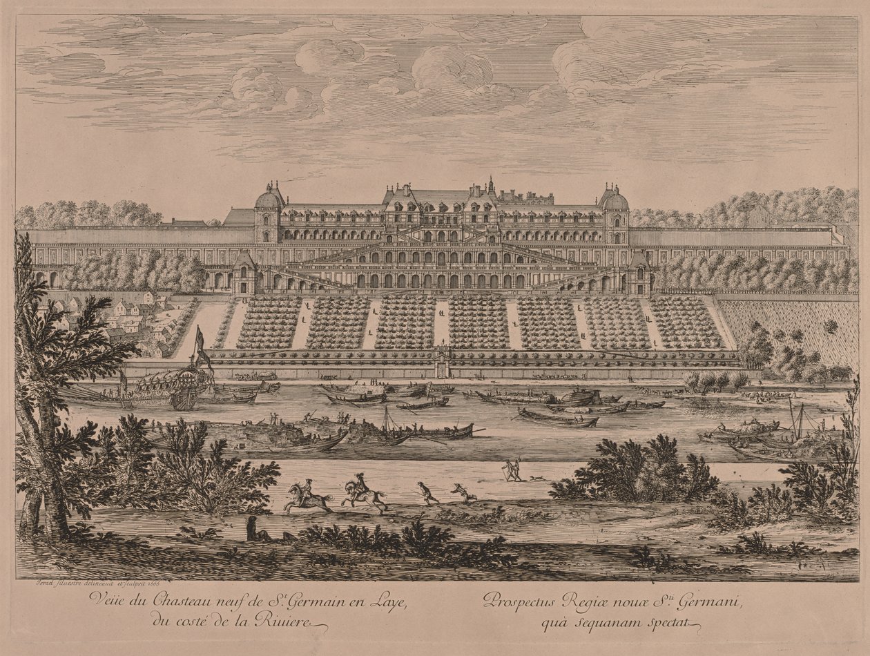 Castillo de St. Germain en Laye desde el río de Jacques Rigaud