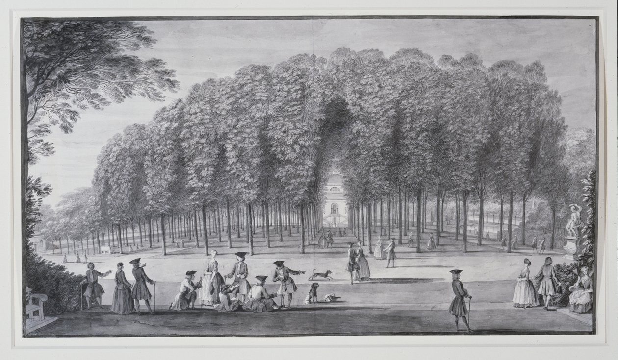 La arboleda de álamos, Villa Chiswick de Lord Burlington de Jacques Rigaud