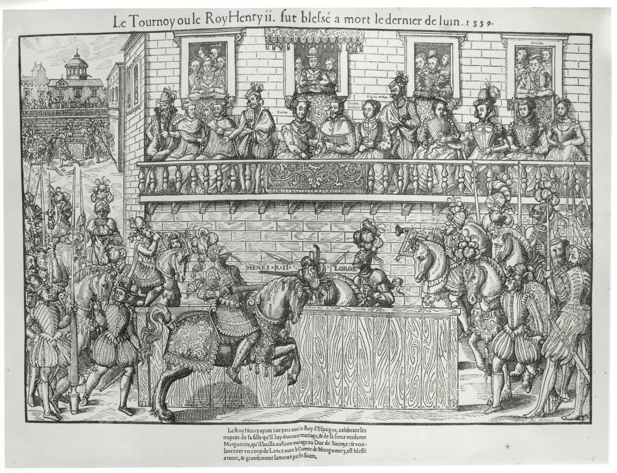 Torneo donde Enrique II recibió una herida fatal, 30 de junio de 1559 de Jacques Tortorel