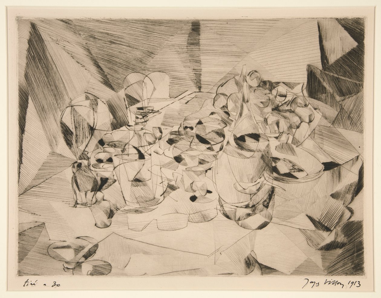 La table servie (La mesa puesta) de Jacques Villon