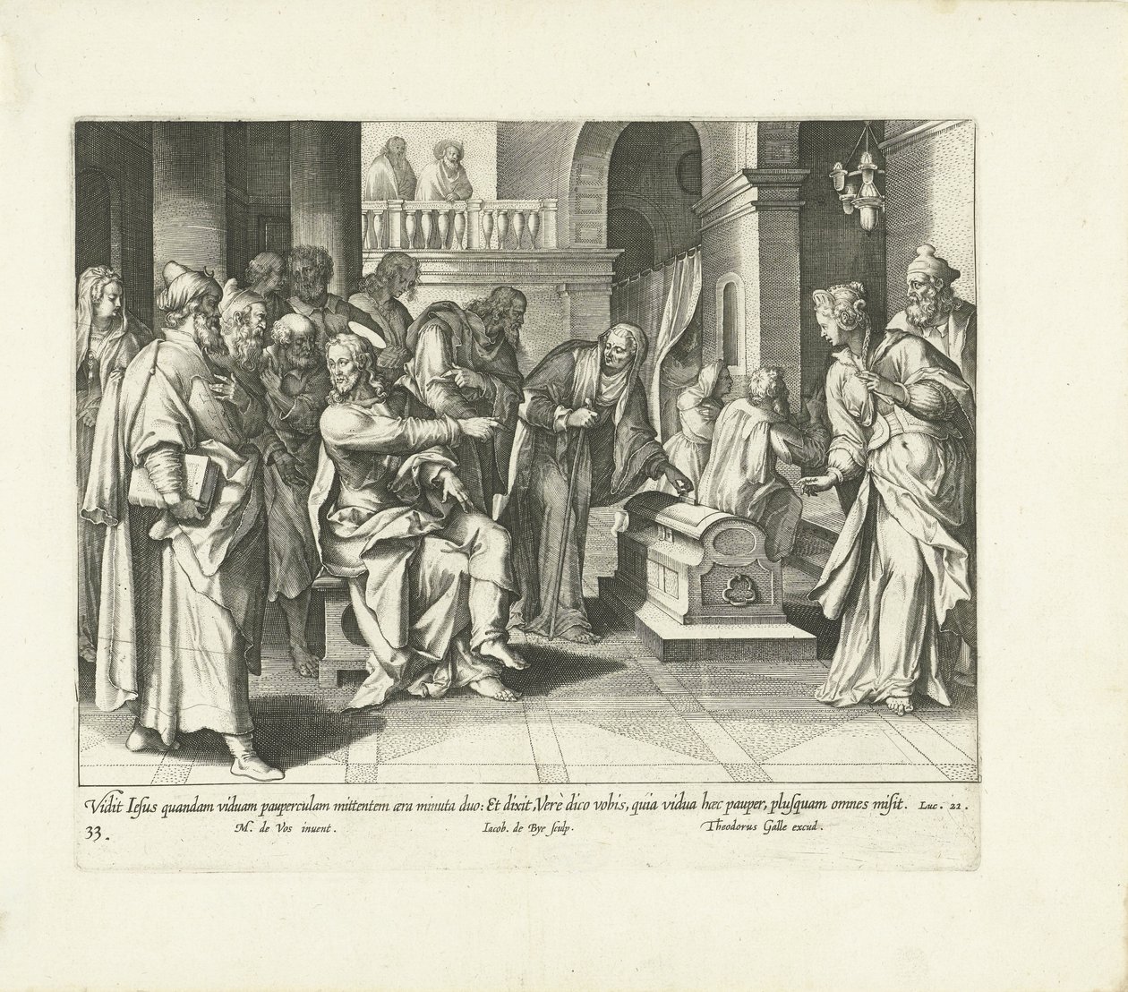 Generosidad de la viuda pobre Vita, passio et resvrrectio Iesv Christi (título de la serie) Vida, Pasión y Resurrección de Cristo (título de la serie) de Jacques de Bie