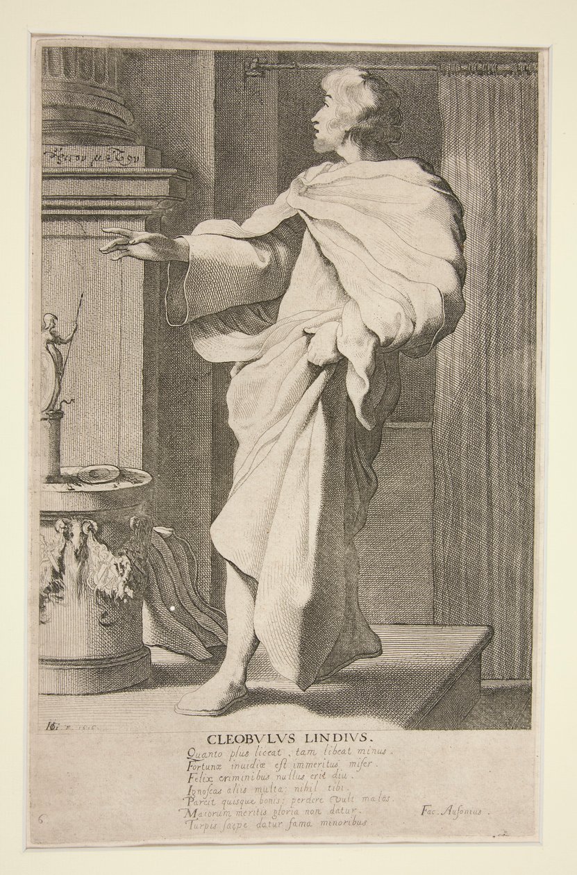 Cleobulus Lindius, #6 de la serie Los siete sabios de Grecia de Jacques de Gheyn III