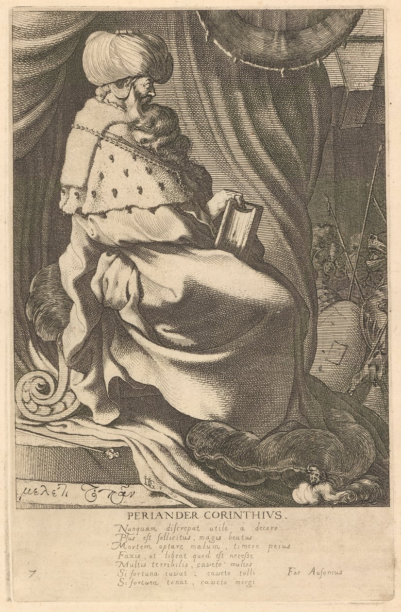 Periander Corinthius, #7 de la serie Los Siete Reyes Magos de Grecia de Jacques de Gheyn III