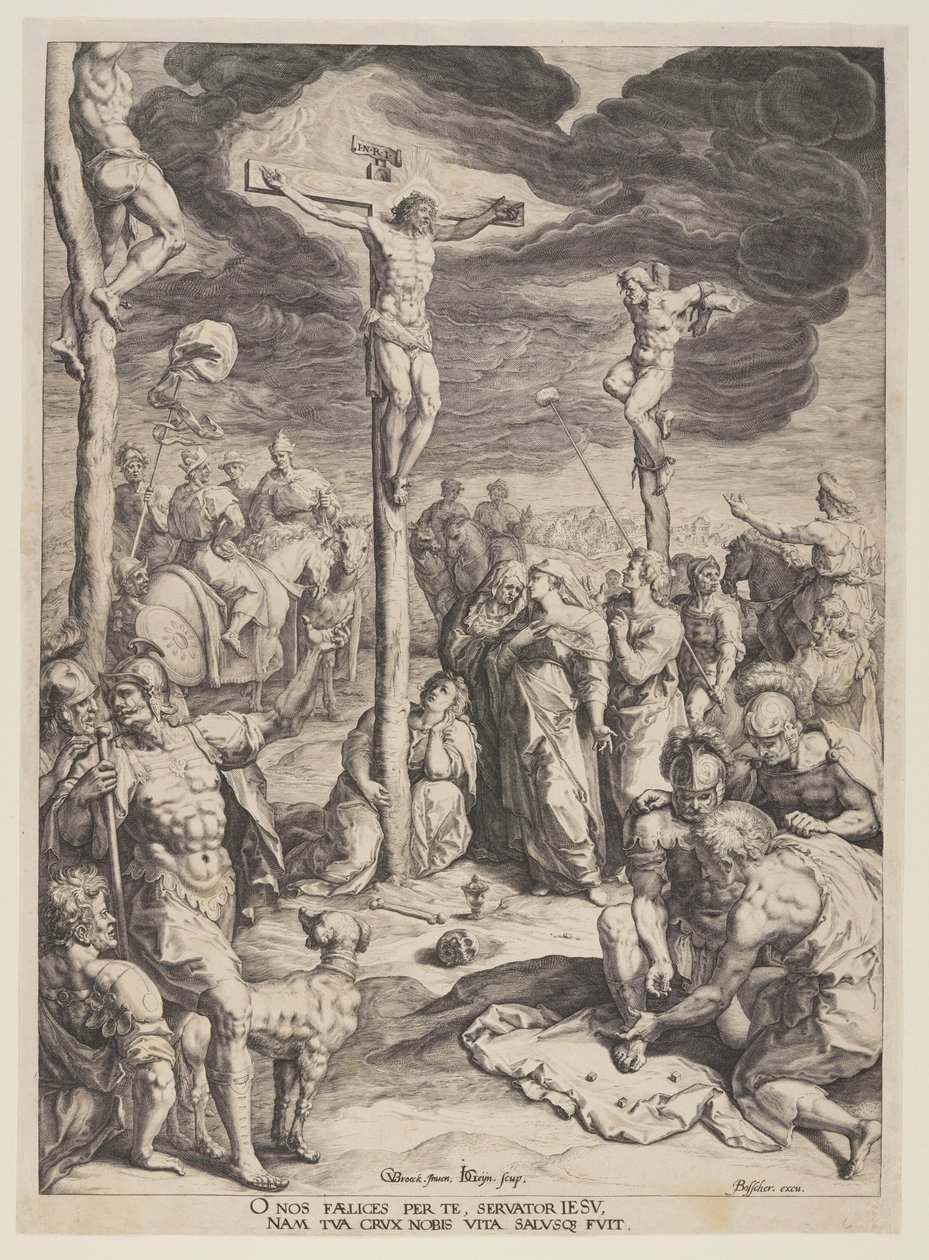 Cristo en la Cruz entre dos ladrones de Jacques de Gheyn II