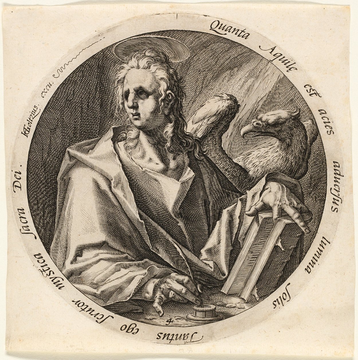 San Juan, lámina cuatro de Los cuatro evangelistas de Jacques de Gheyn II