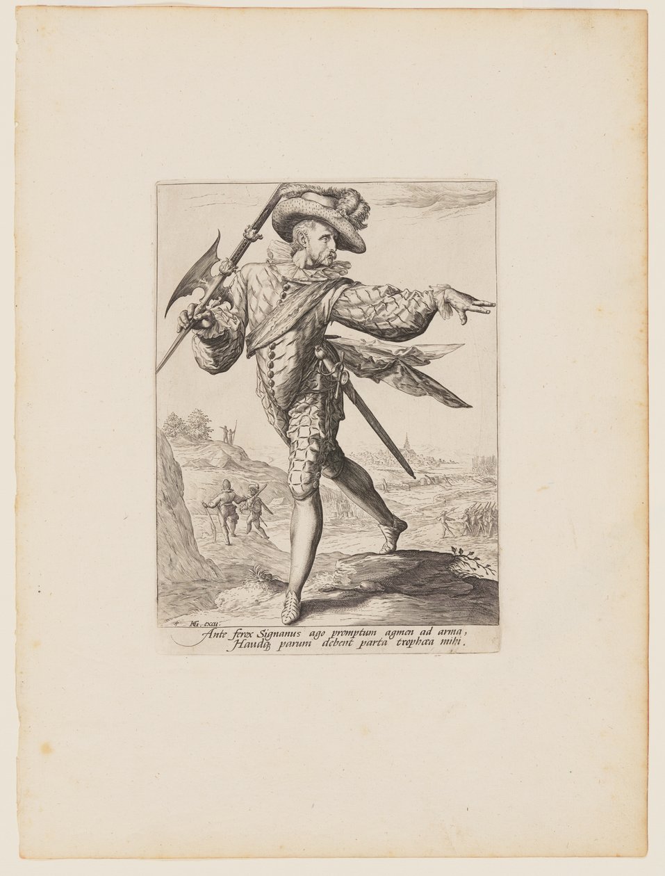 Sargento, de Oficiales y Soldados de la Guardia de Corps del Emperador Rodolfo II de Jacques de Gheyn II