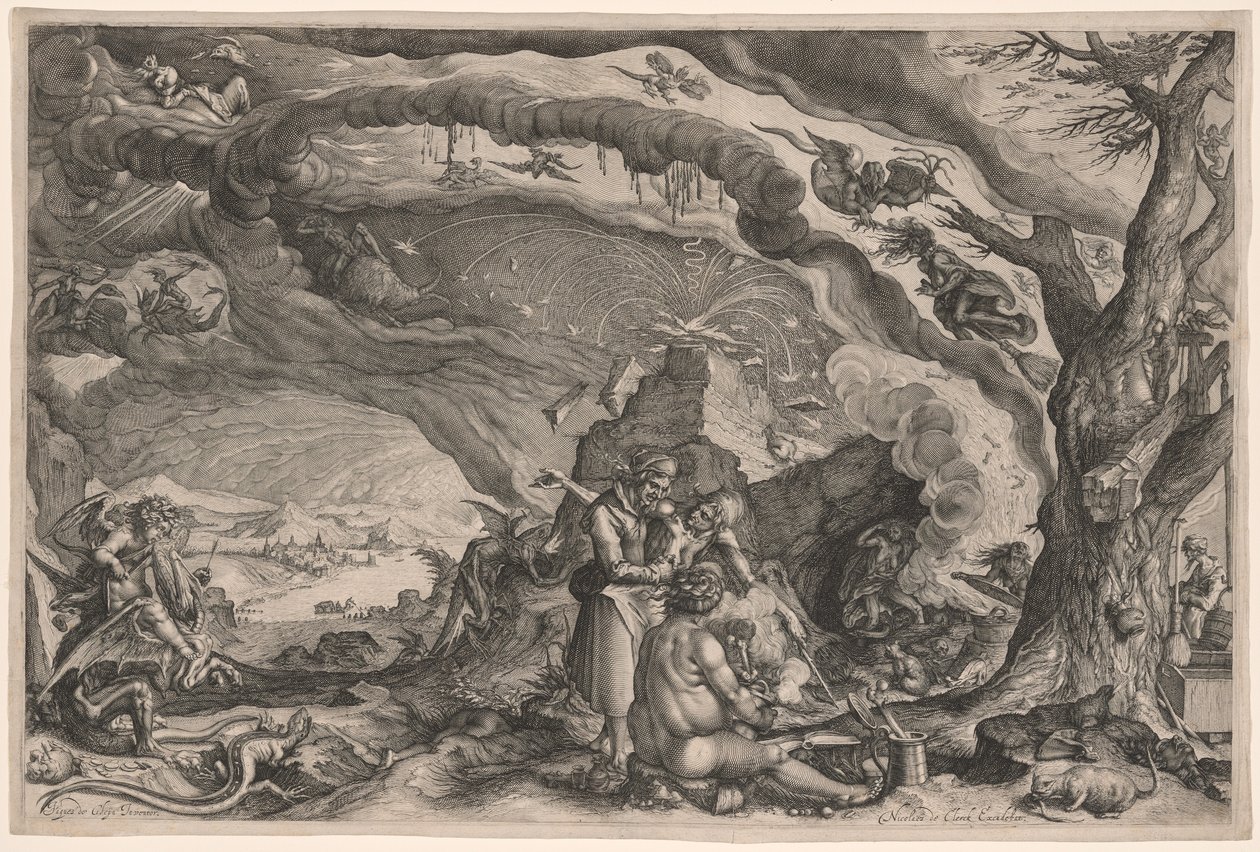Las brujas se preparan para el Sabbat de Jacques de Gheyn II