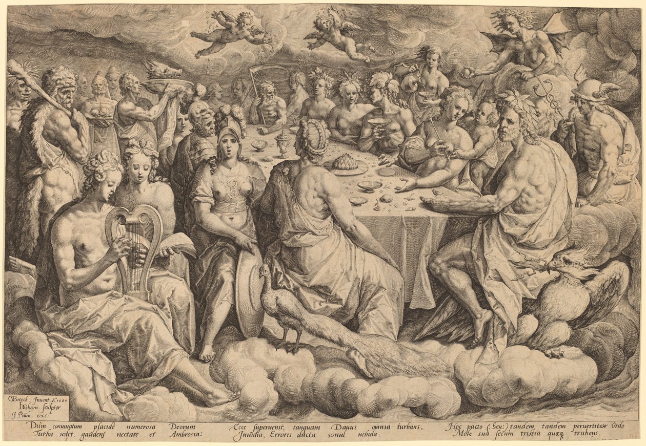 Banquete de los dioses en la boda de Peleo y Tetis de Jacques de Gheyn II, after Crispen van den Broecke