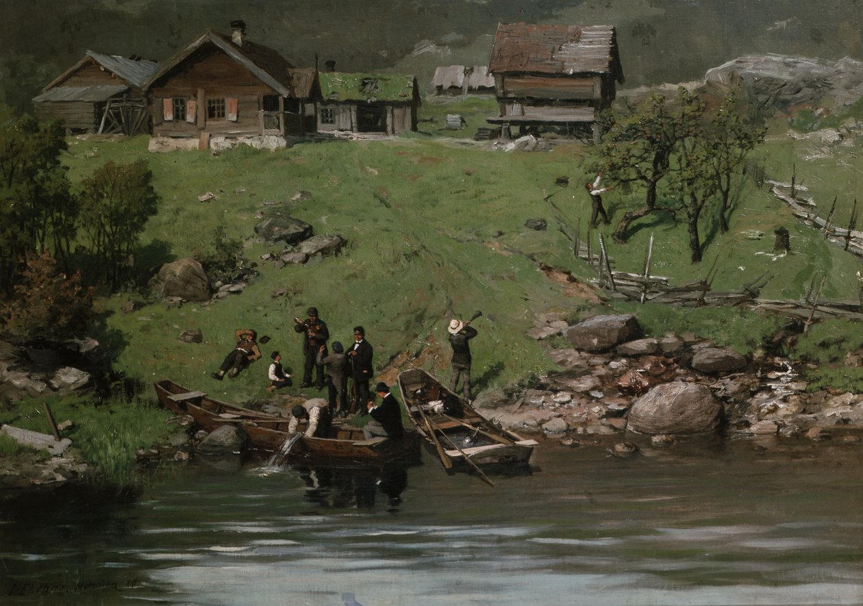 Desde Kittelsvika en Krøderen de Jahn Ekenaes