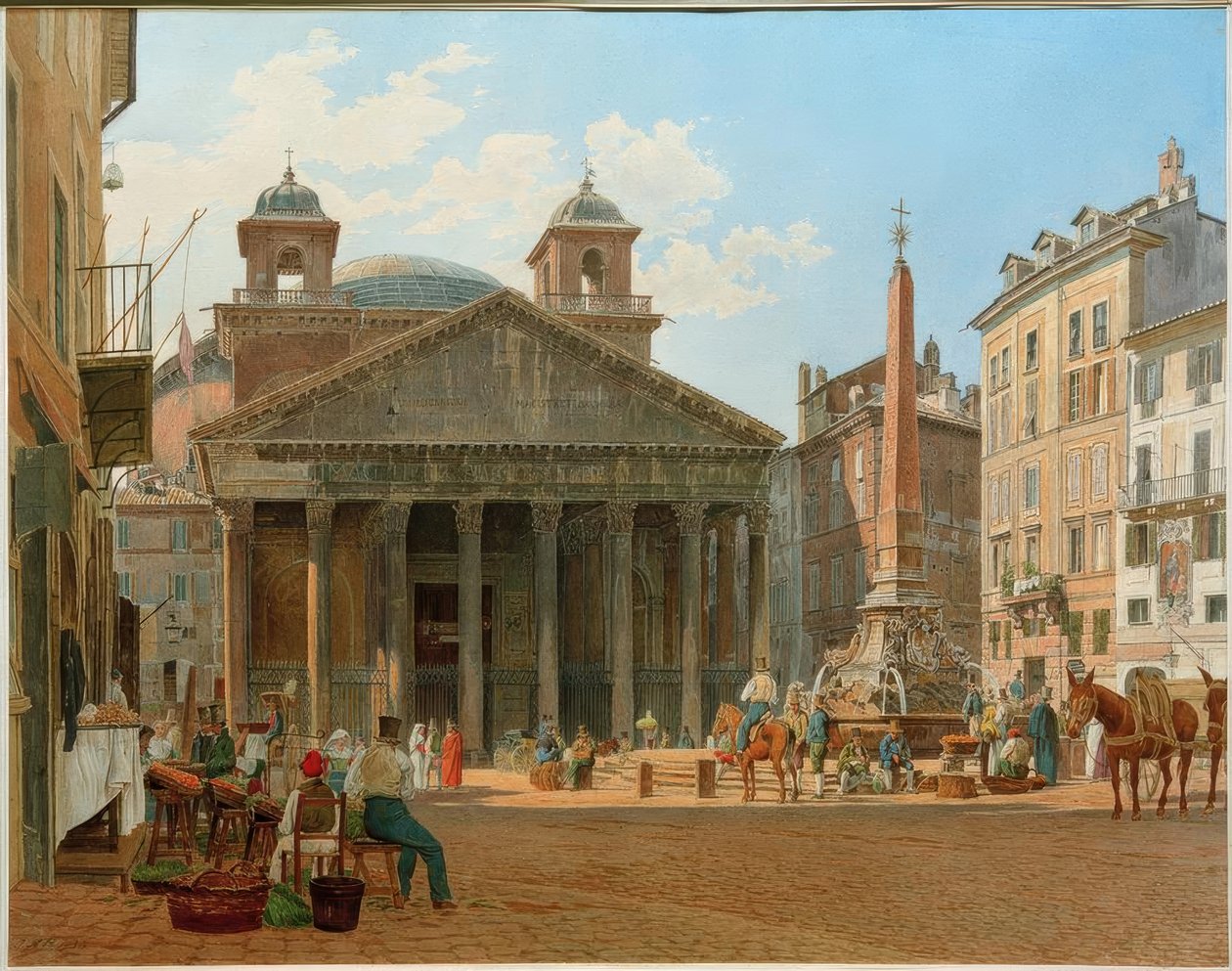 El Panteón y la Piazza della Rotonda en Roma de Jakob Alt