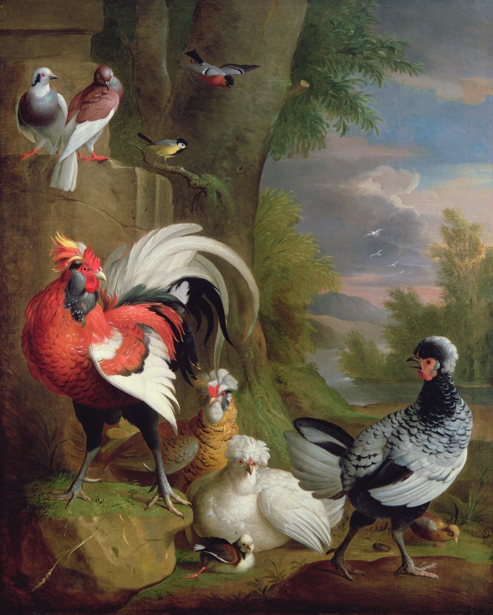 Aves exóticas en un paisaje de Jakob Bogdani or Bogdany
