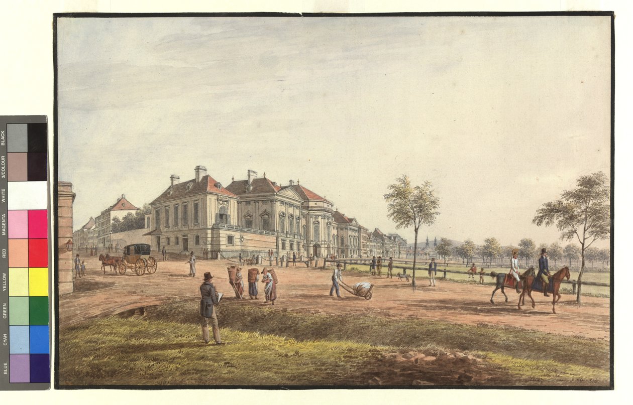 El palacio Auersperg en el Glacis de Josefstadt de Jakob Alt