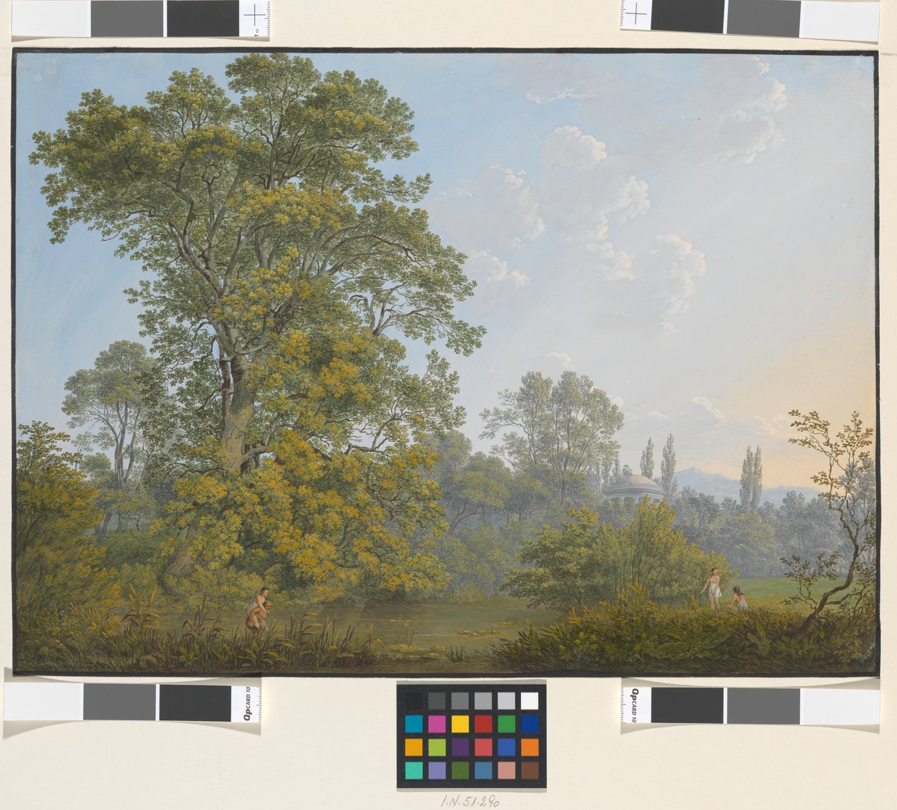 Paisaje idílico con faunos y ninfas de Jakob Alt