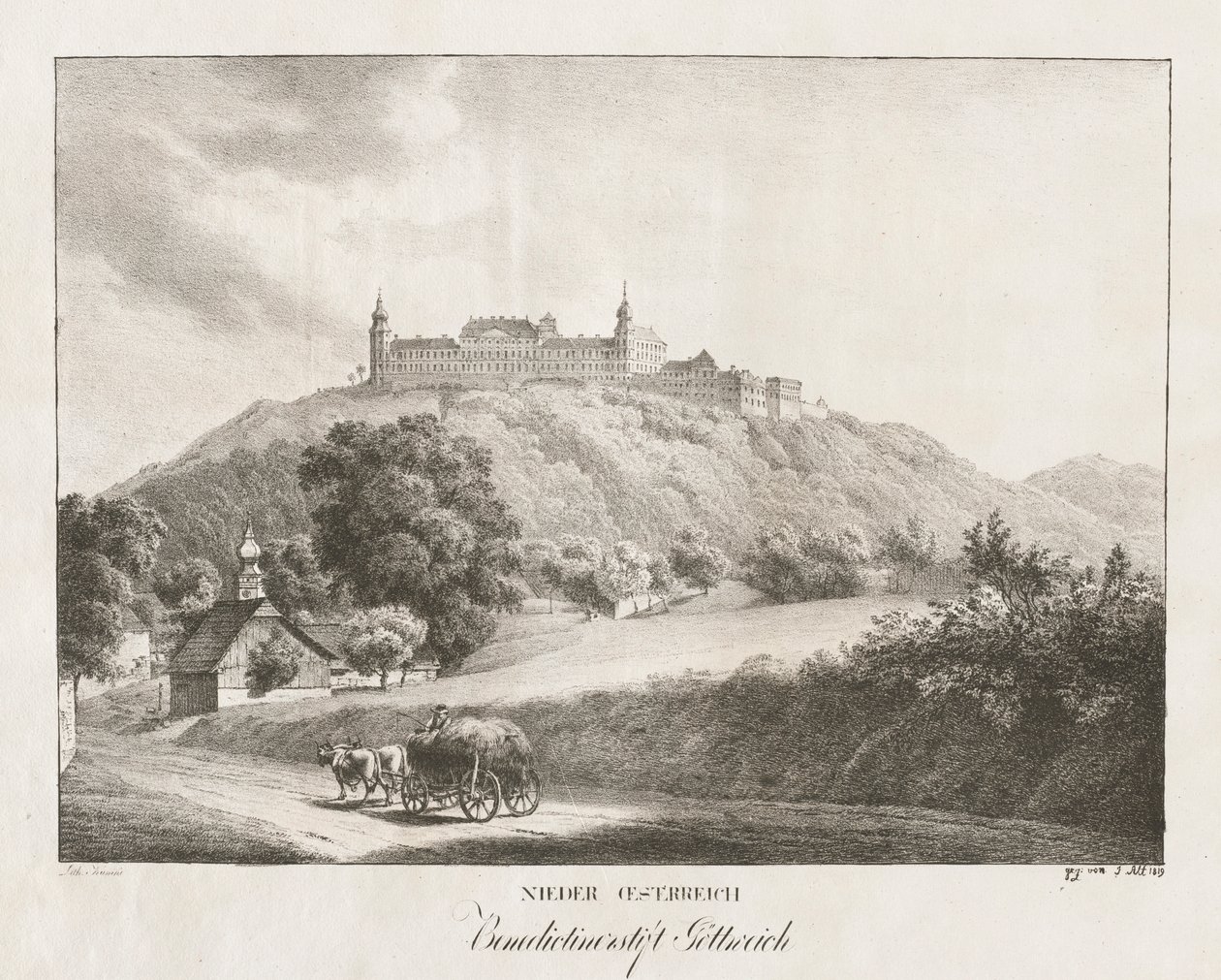 Nieder-Österreich, Benedictinerstift Göttweig, 1819 de Jakob Alt