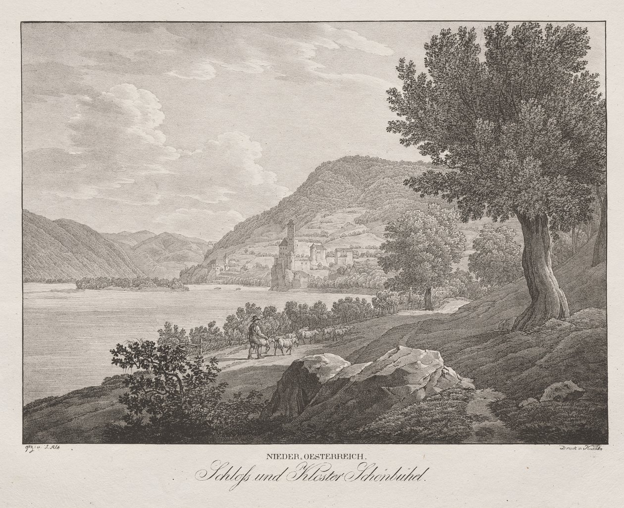 Nieder-oesterreich, Schloss und Kloster Schönbühel de Jakob Alt