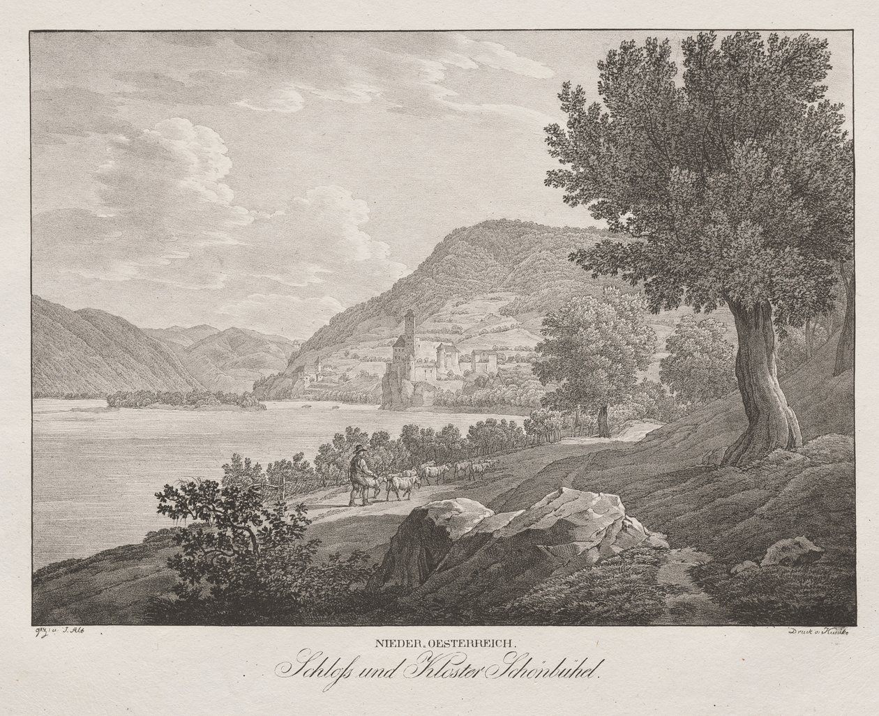 Nieder-oesterreich, Schloss und Kloster Schönbühel de Jakob Alt