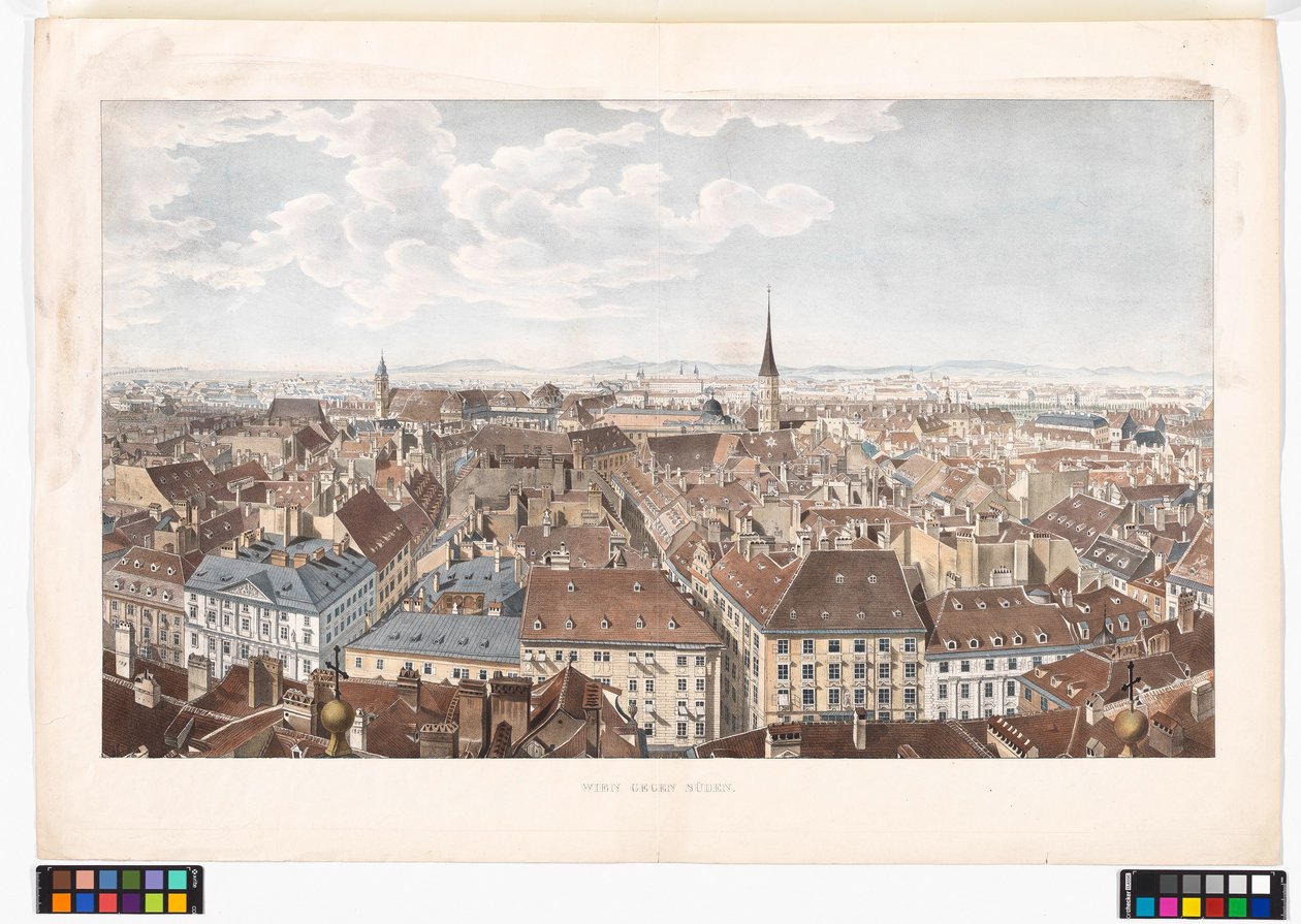 Panorama de Viena hacia el sur desde la iglesia de San Pedro de Jakob Alt