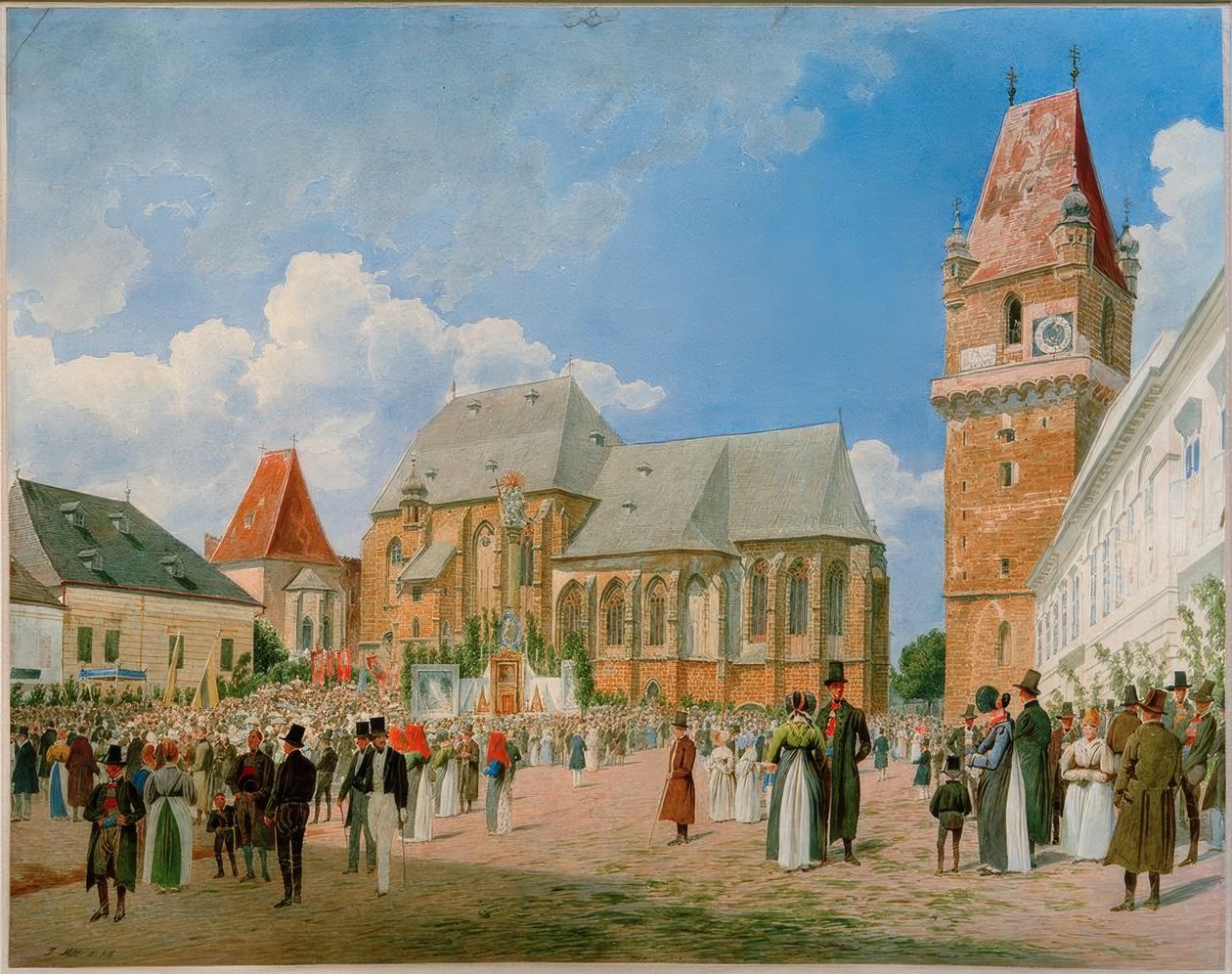 Perchtoldsdorf (Distrito de Mödlich, Baja Austria, Austria) de Jakob Alt