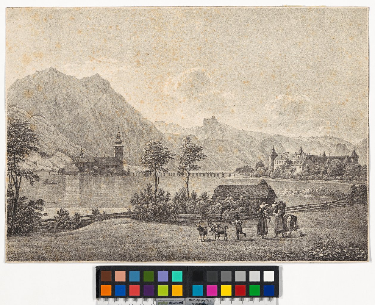 El lago Traun y el castillo de Orth de Jakob Alt
