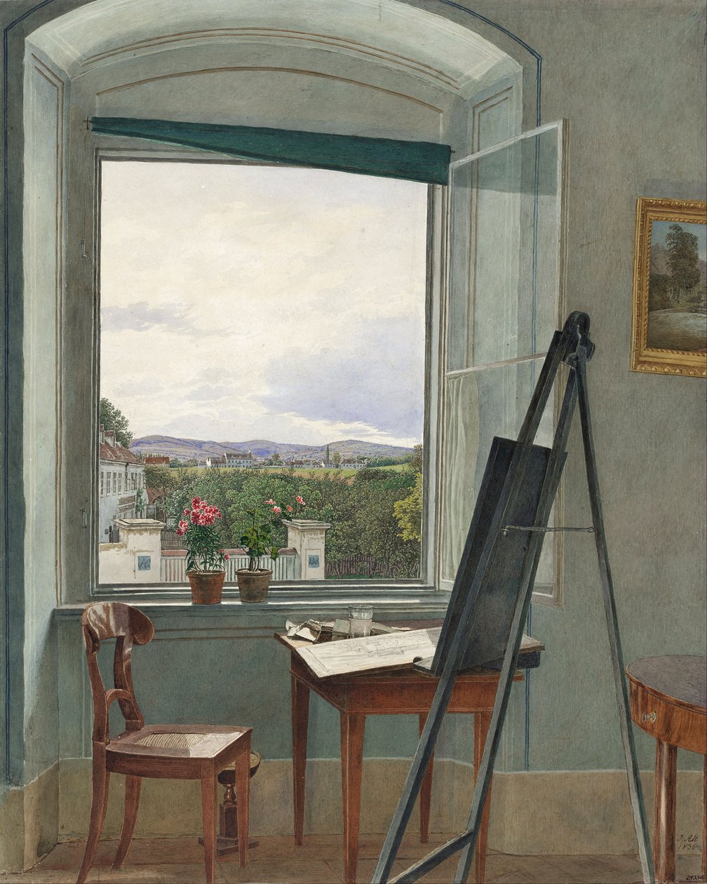 Vista desde el estudio del artista en Alservorstadt hacia Dornbach, 1836 de Jakob Alt