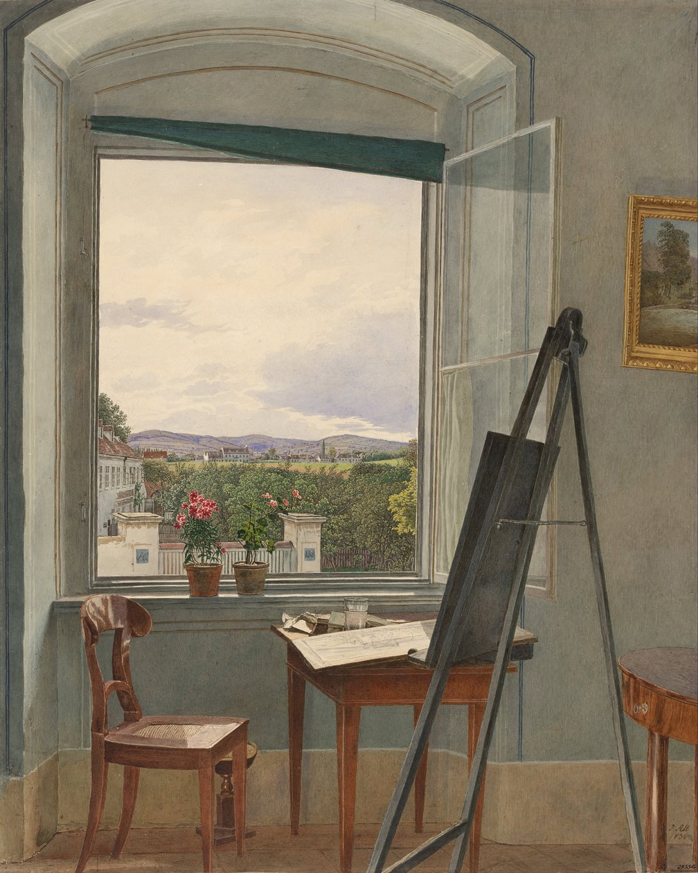 Vista desde el estudio del artista en Alservorstadt hacia Dornbach, 1836 de Jakob Alt