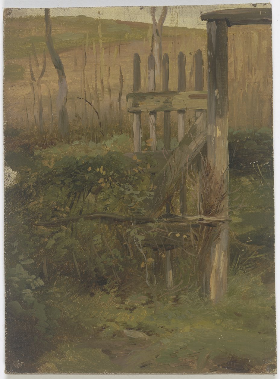 Portón de jardín que conduce al campo de Jakob Becker