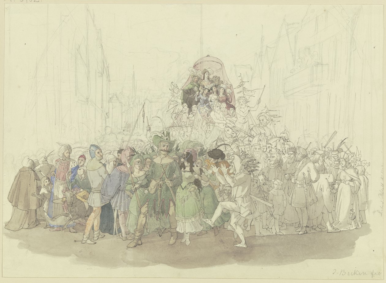 Desfile de carnaval basado en la novela de Karl Spindler «El judío» de Jakob Becker