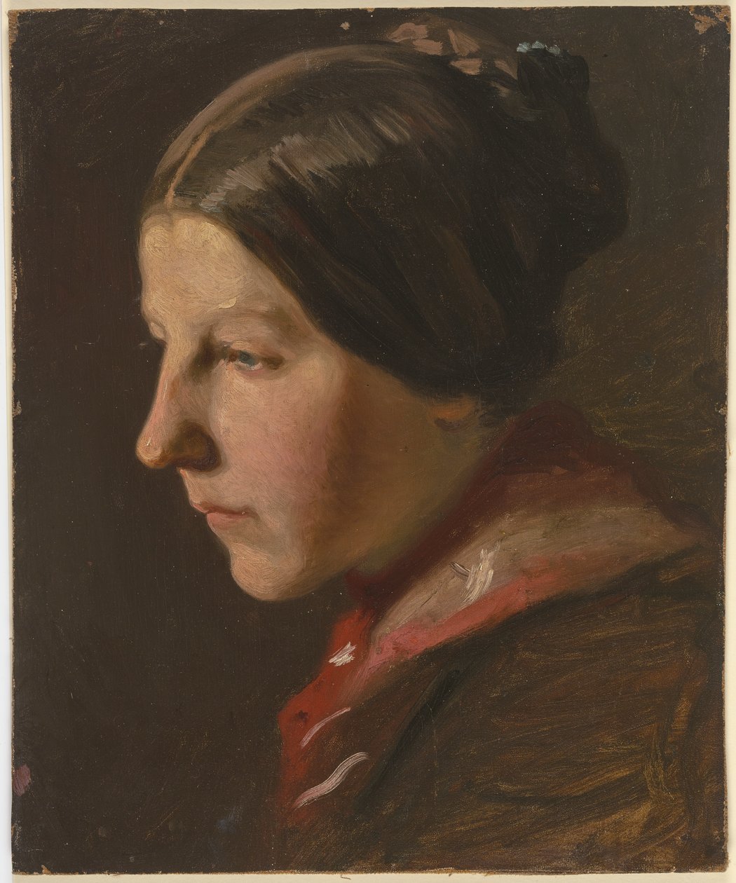 Retrato de la cabeza de una muchacha del campo de Jakob Becker