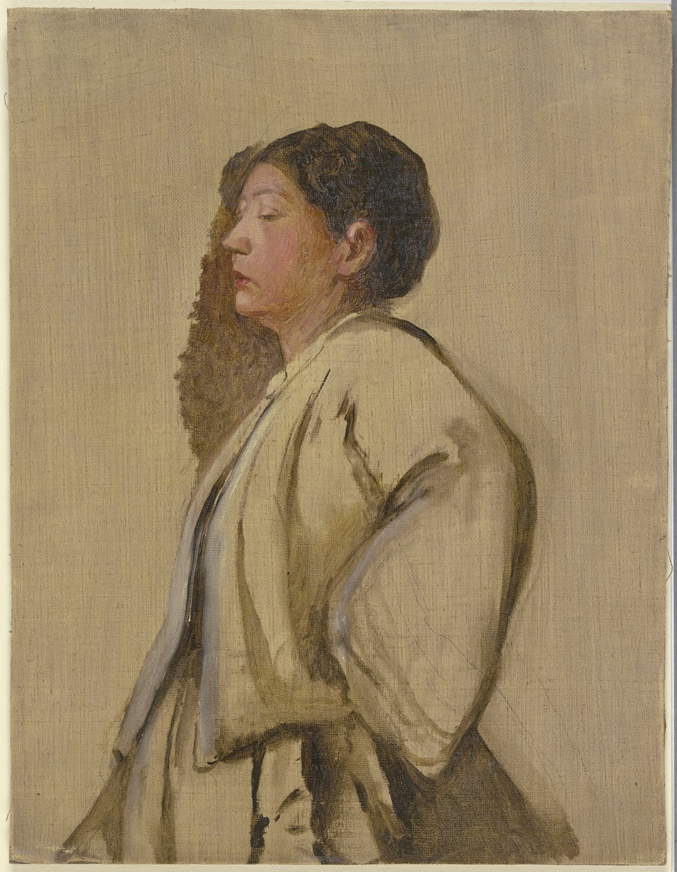 Estudio de retrato de una joven de Jakob Becker