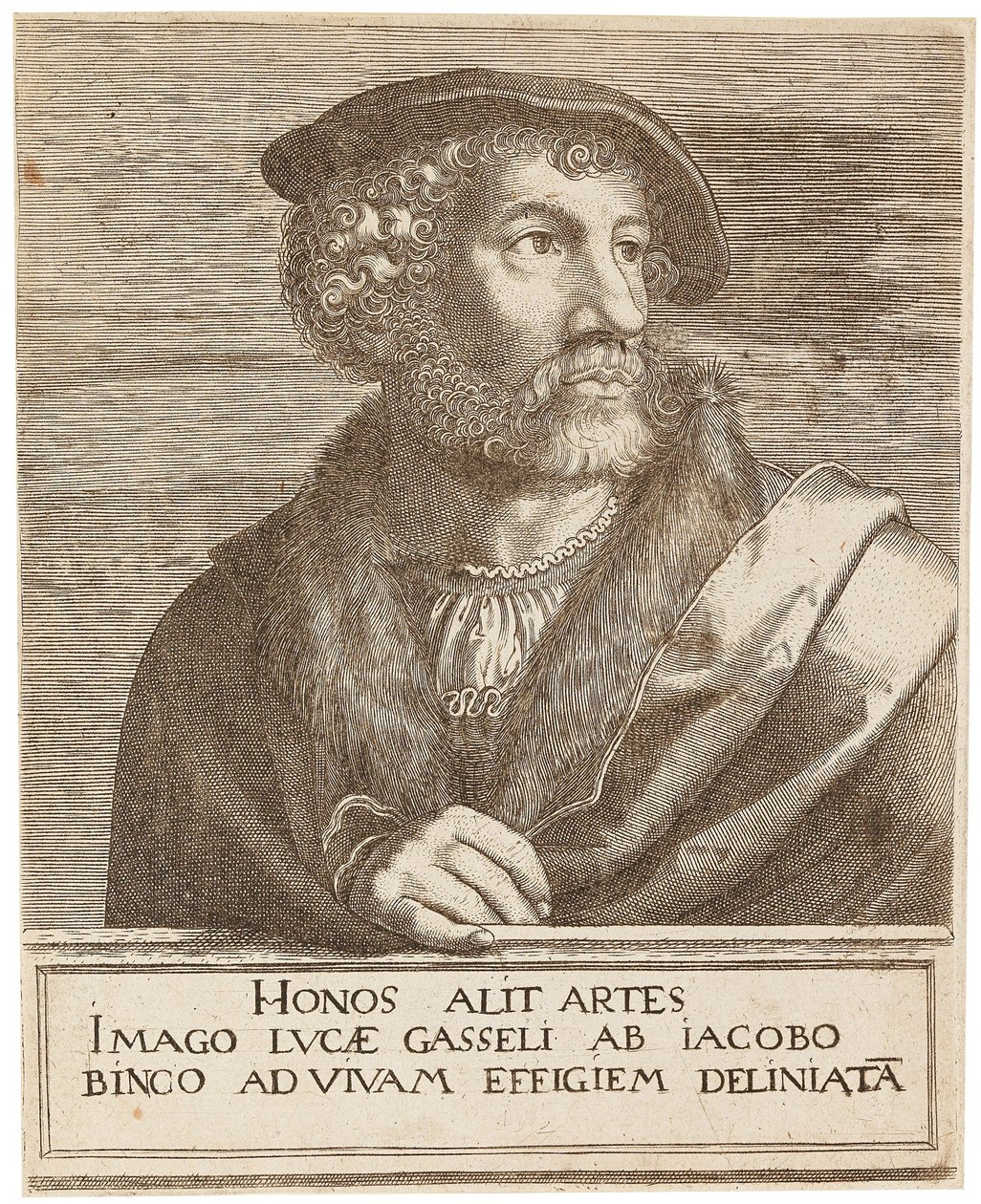 Retrato del artista Lucas Gassel de Jakob Binck